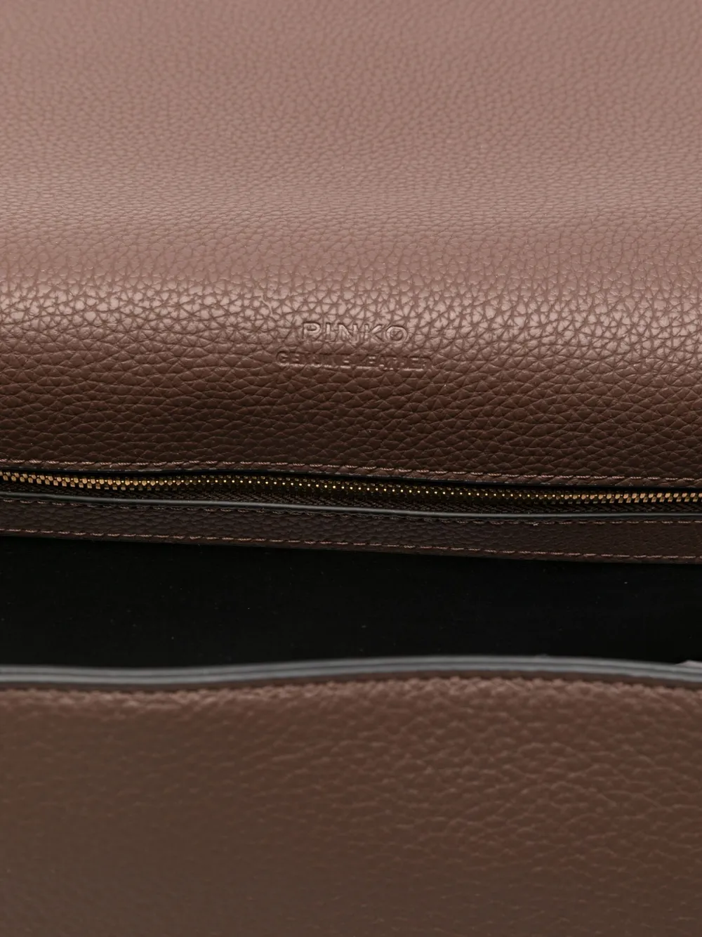 Pinko Leather Maxi Love Bag Slouchy Shoulder Bag In Brown
