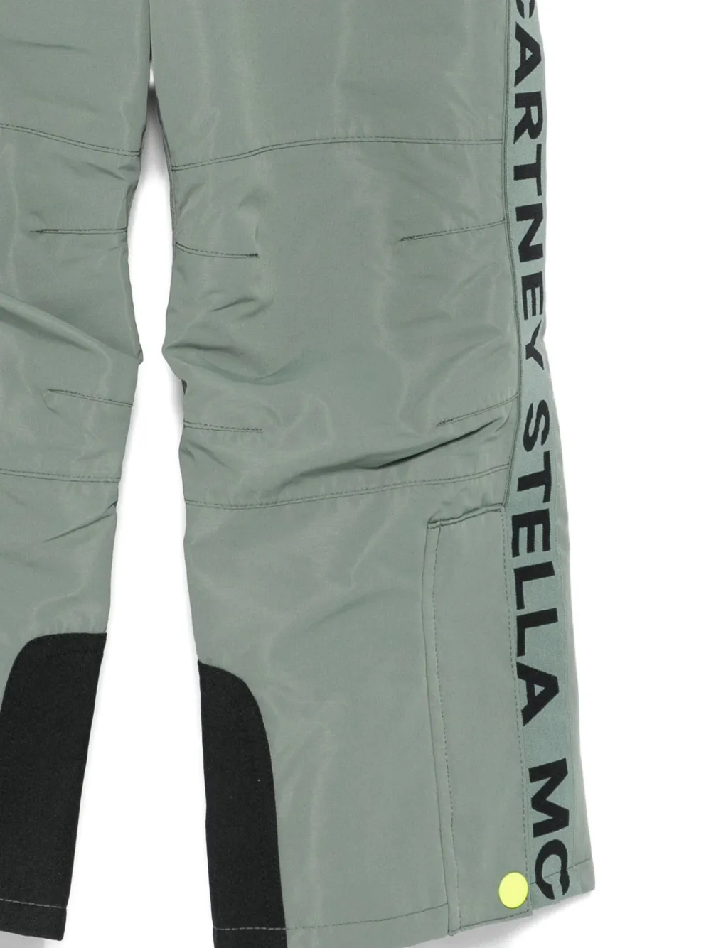 Stella Mccartney Logo-detail Suspender Ski Pants In Green