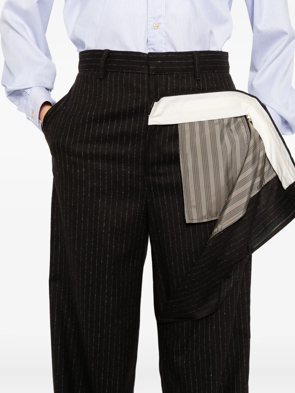 Moohong Layered Trousers In Brown