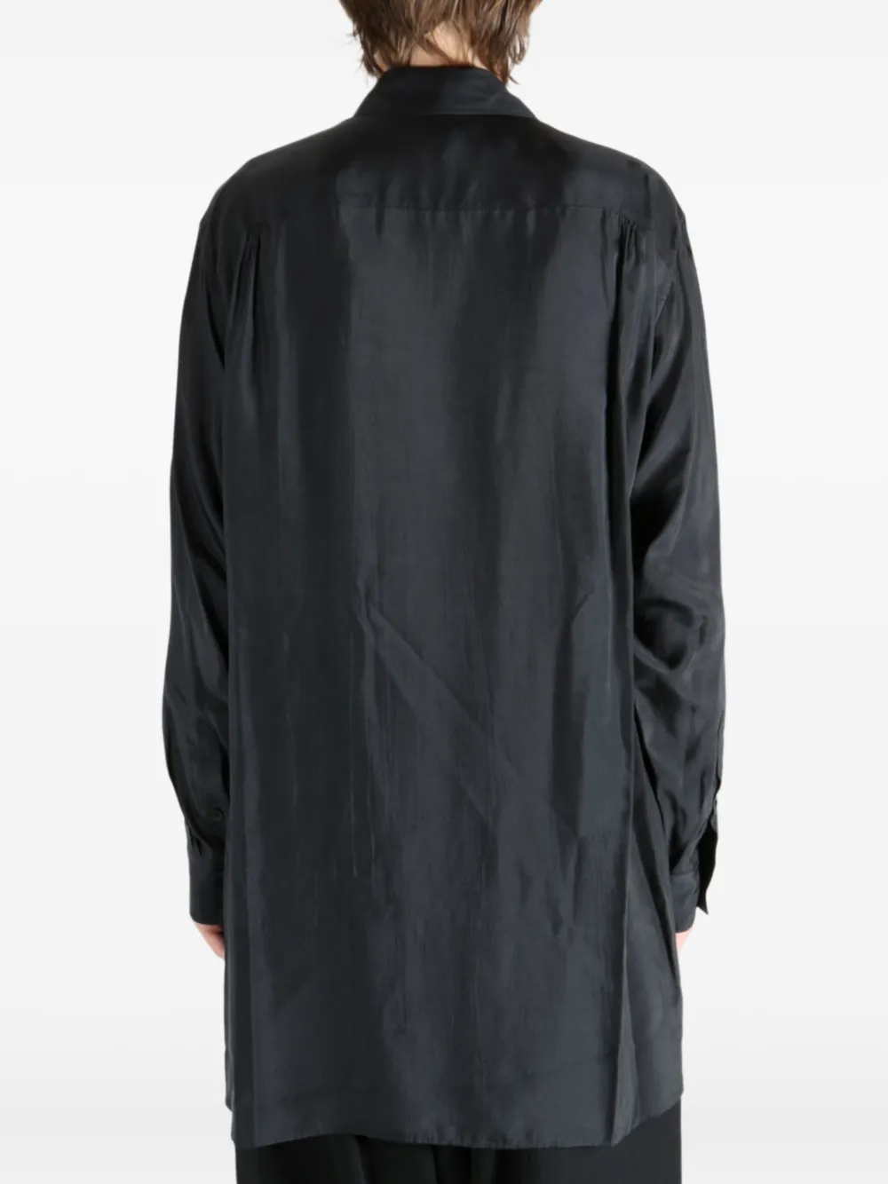 Yohji Yamamoto Katoenen overhemd Zwart