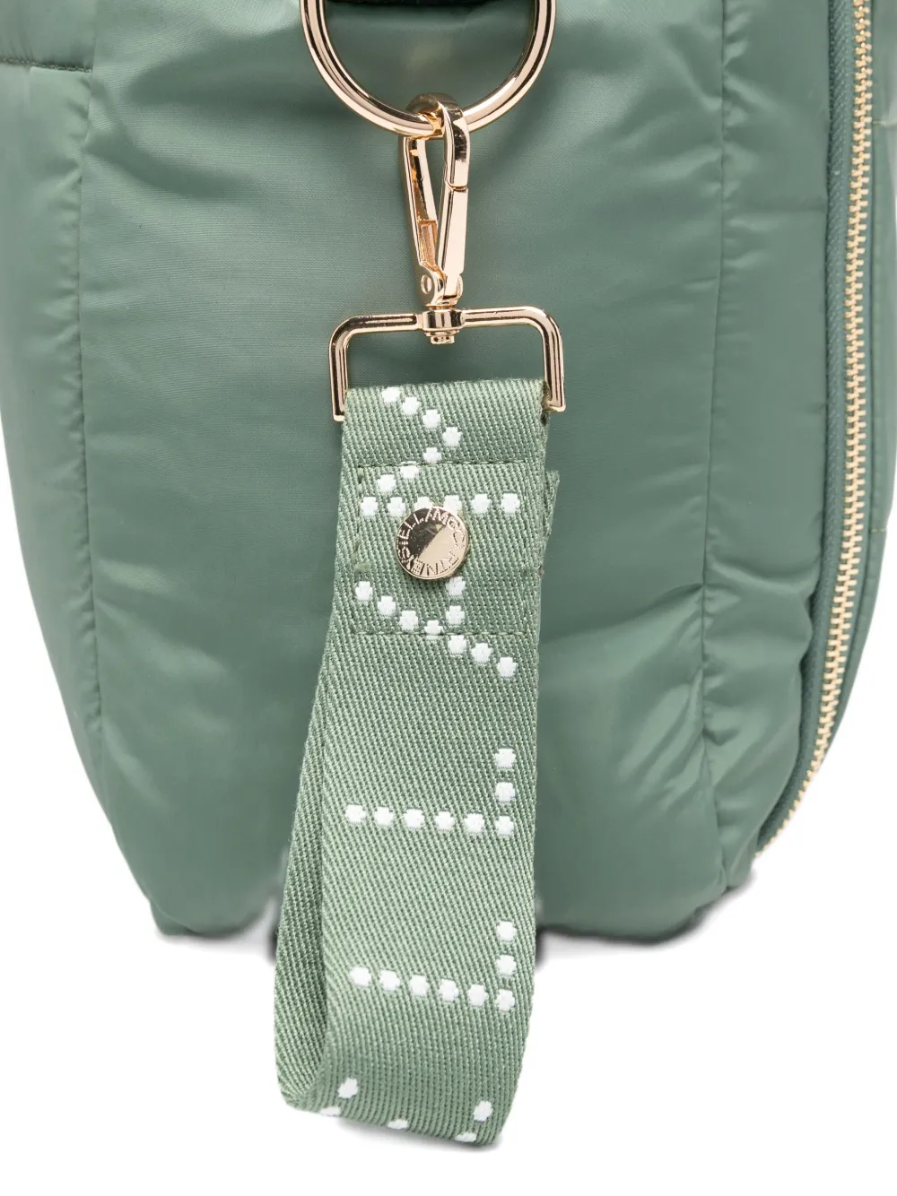 Stella Mccartney Quilted Top-handle Bag In Green