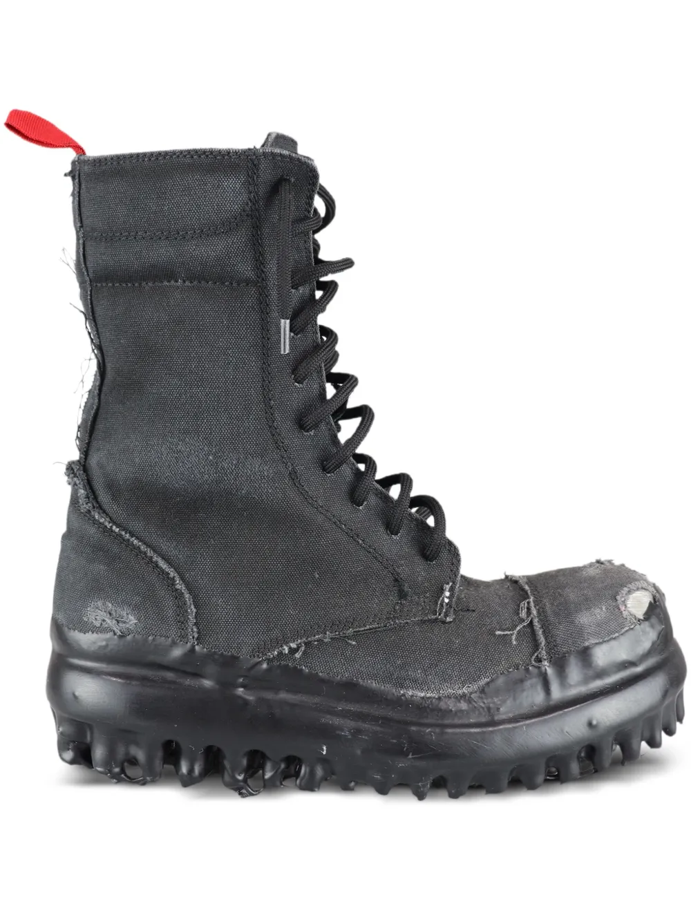 424 Miner lace-up frayed boots | Black | Image 1