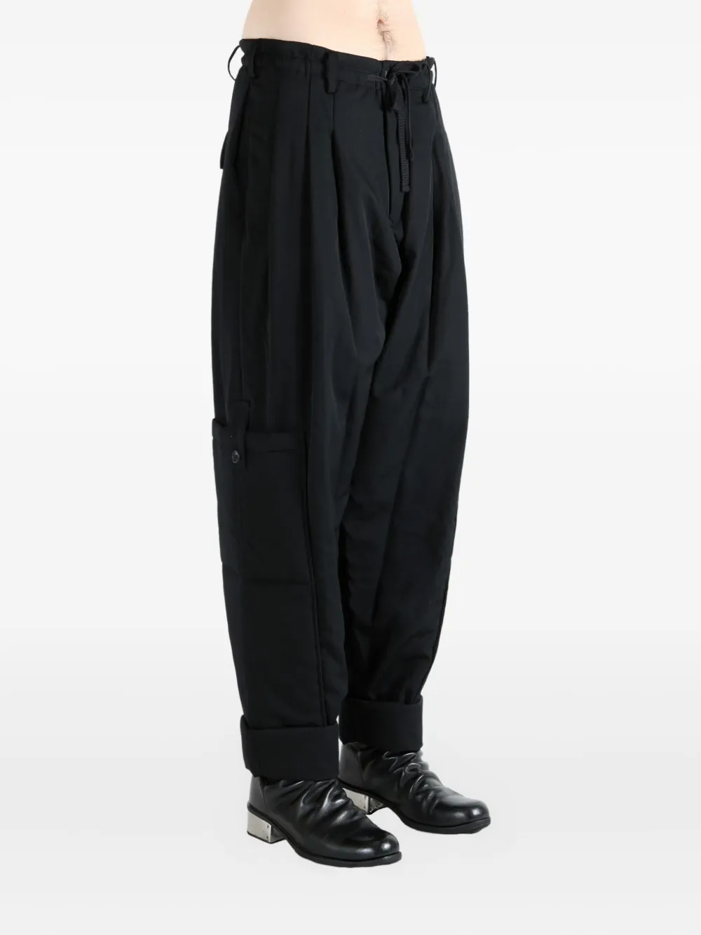 Yohji Yamamoto Cargo plooibroek Zwart