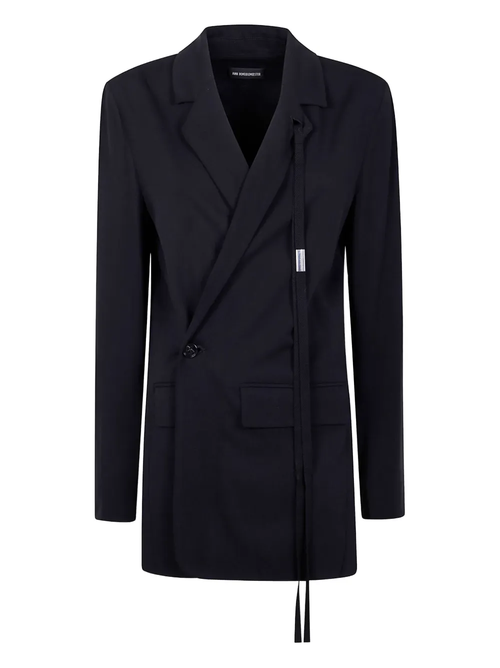 Ann Demeulemeester Olena Wrap Deconstructed Blazer In Black