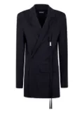 Ann Demeulemeester wrap-tie long-sleeves blazer - Black