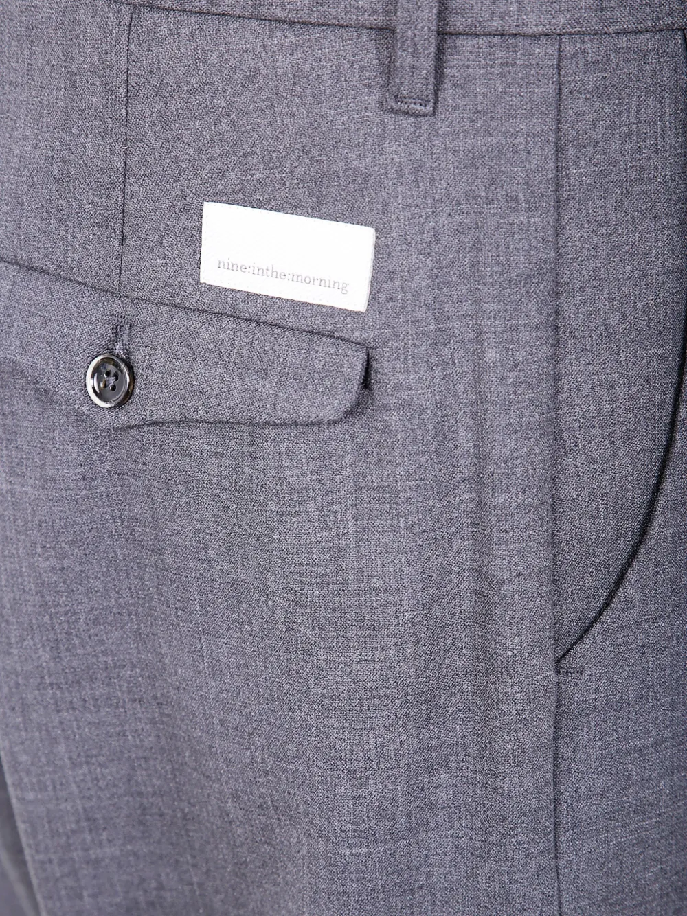 Nine In The Morning Button-fastening Wool Trousers In Blue