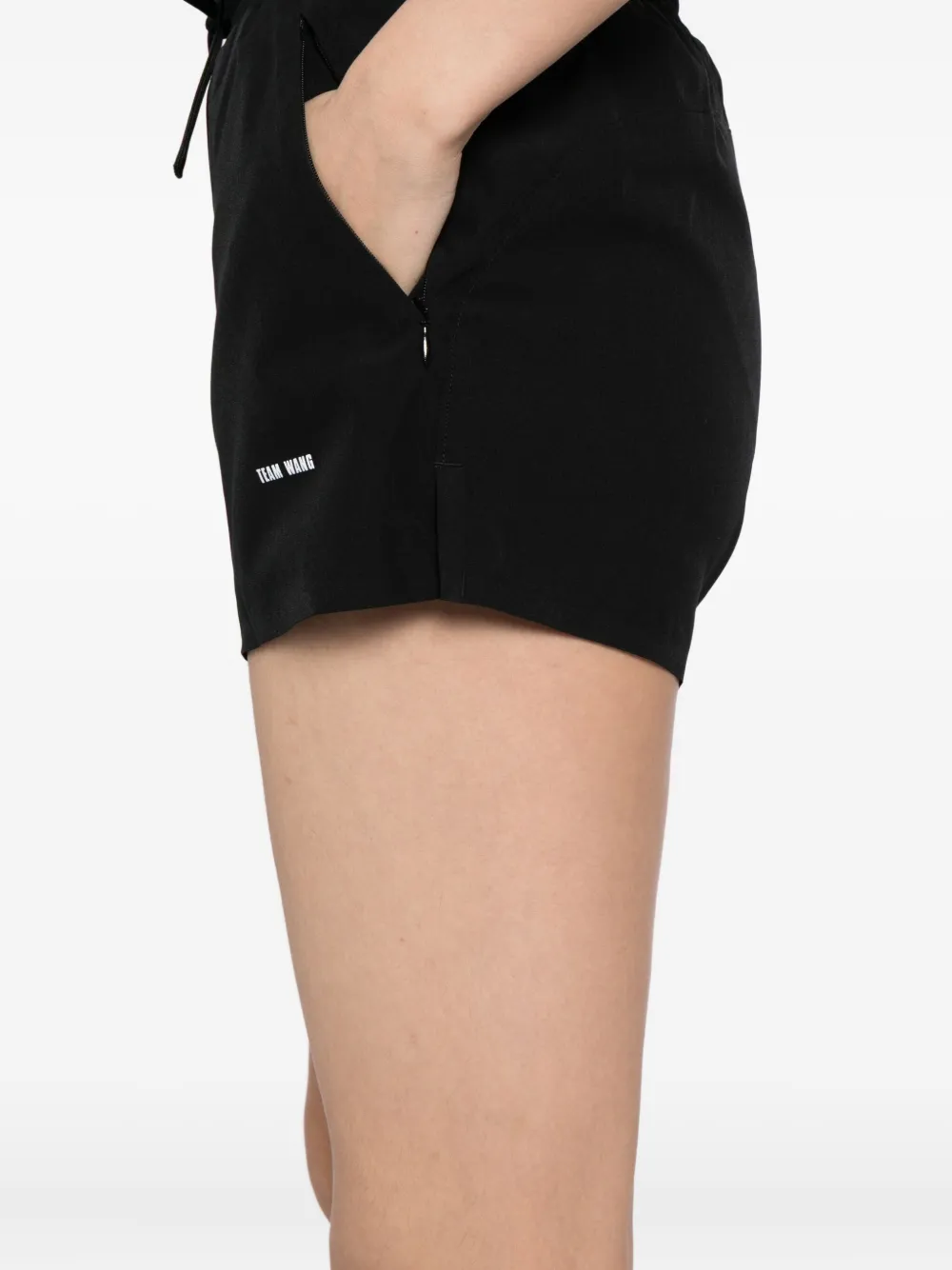 TEAM WANG design Performance shorts met logoprint Zwart