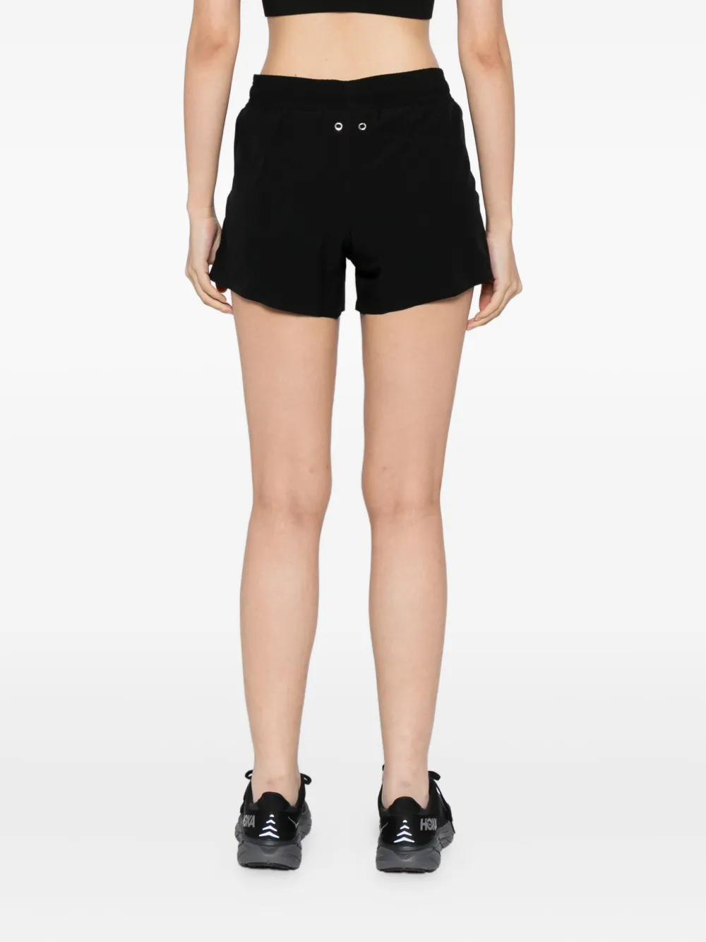TEAM WANG design Performance shorts met logoprint Zwart