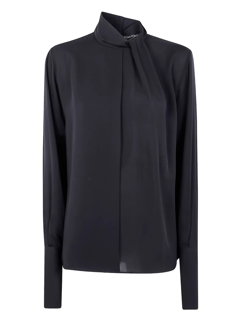 Tom Ford Washed Silk Georgette Long Sleeves Blouse Clothing In Black
