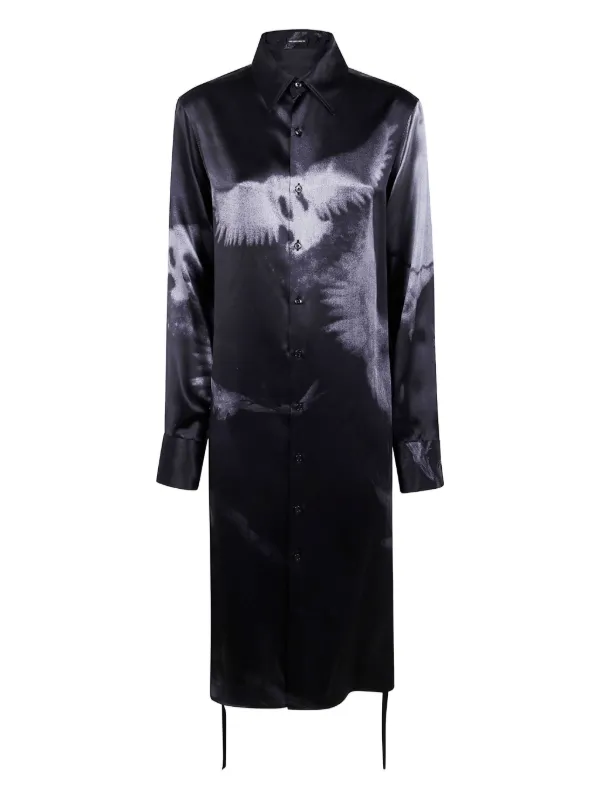 希少アーカイブ ANN DEMEULEMEESTER 総柄 シルクノースリーブ 希少アーカイブ ANN DEMEULEMEESTER 総柄 シルクノースリーブ