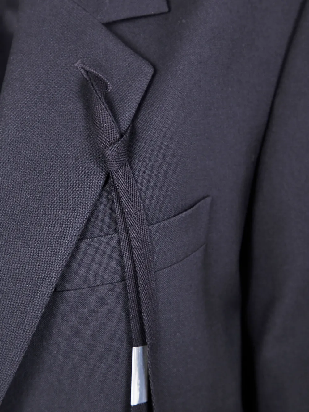 Ann Demeulemeester Single-button Tie-detail Jacket In Multi