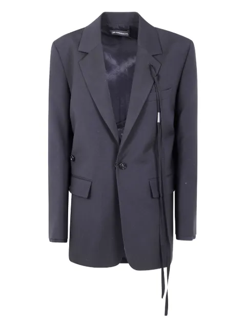 Ann Demeulemeester single-button tie-detail blazer