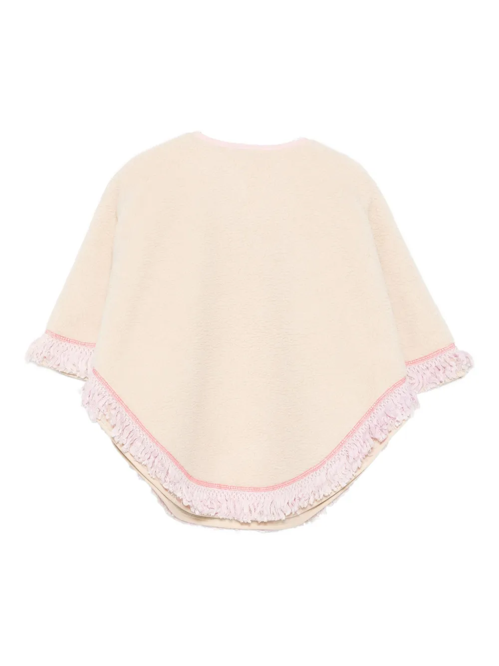 Stella McCartney Kids bird-embroidered fringe poncho | Girls Bomber Jackets | Image 2