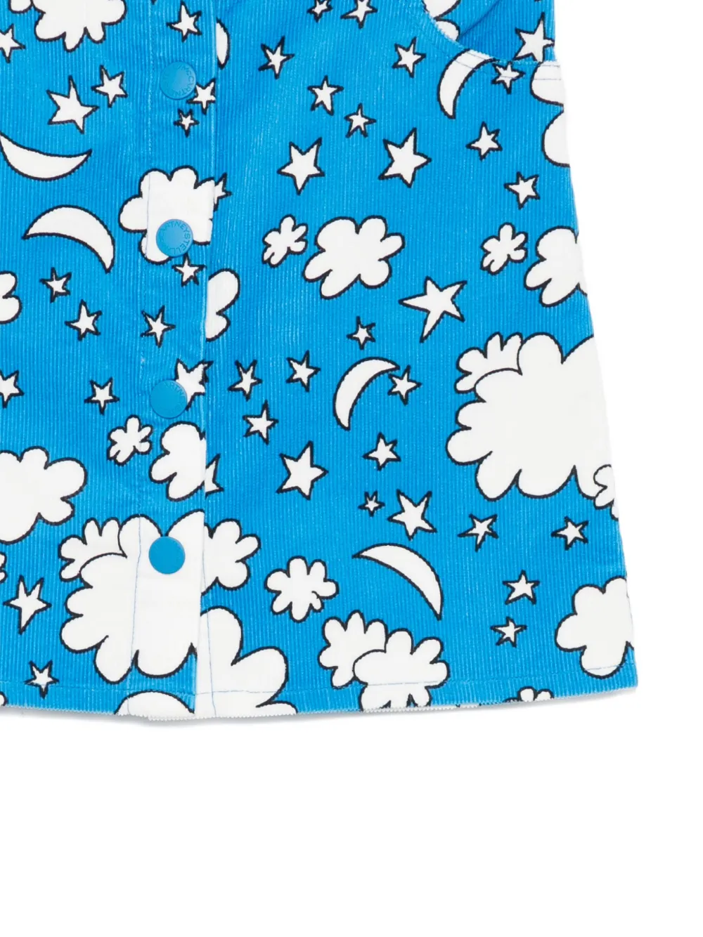 Stella Mccartney Corduroy Cloud Print Skirt In Blue