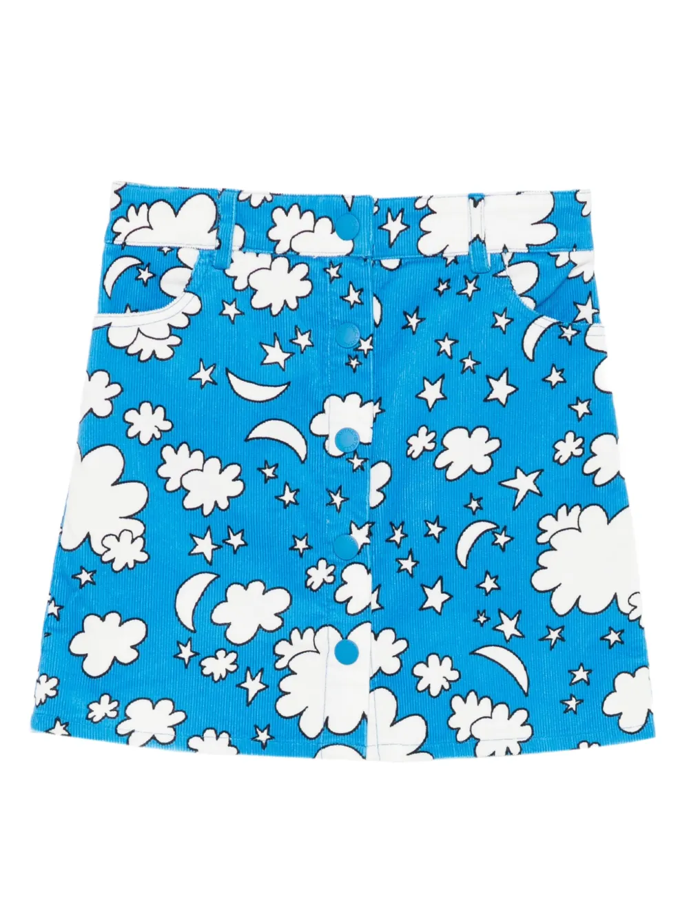 Stella McCartney Kids star-print corduroy skirt - Blu