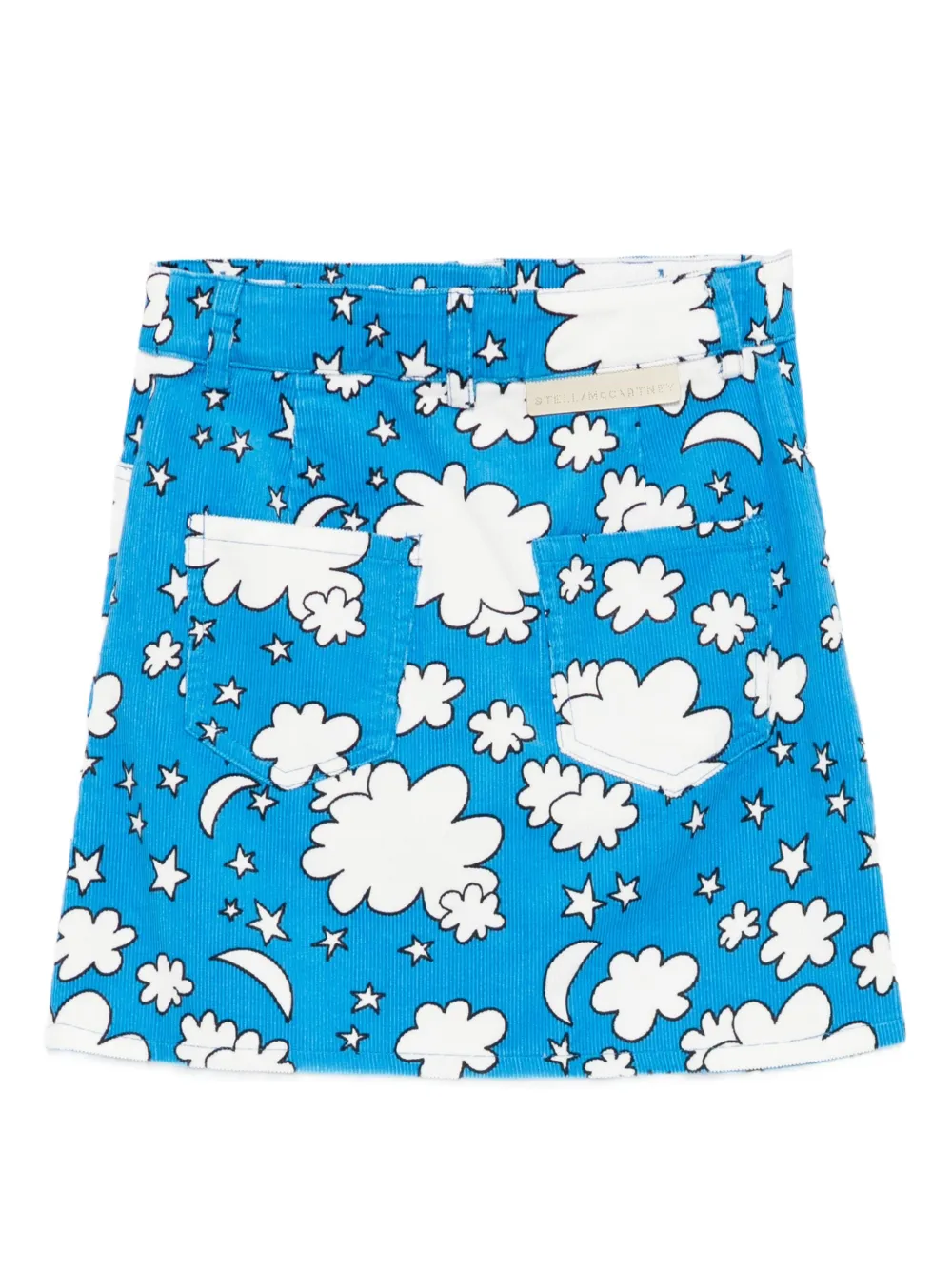 Stella McCartney Kids Ribfluwelen rok met sterrenprint Blauw