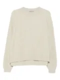 Dusan ribbed crew-neck pullover - Neutrals