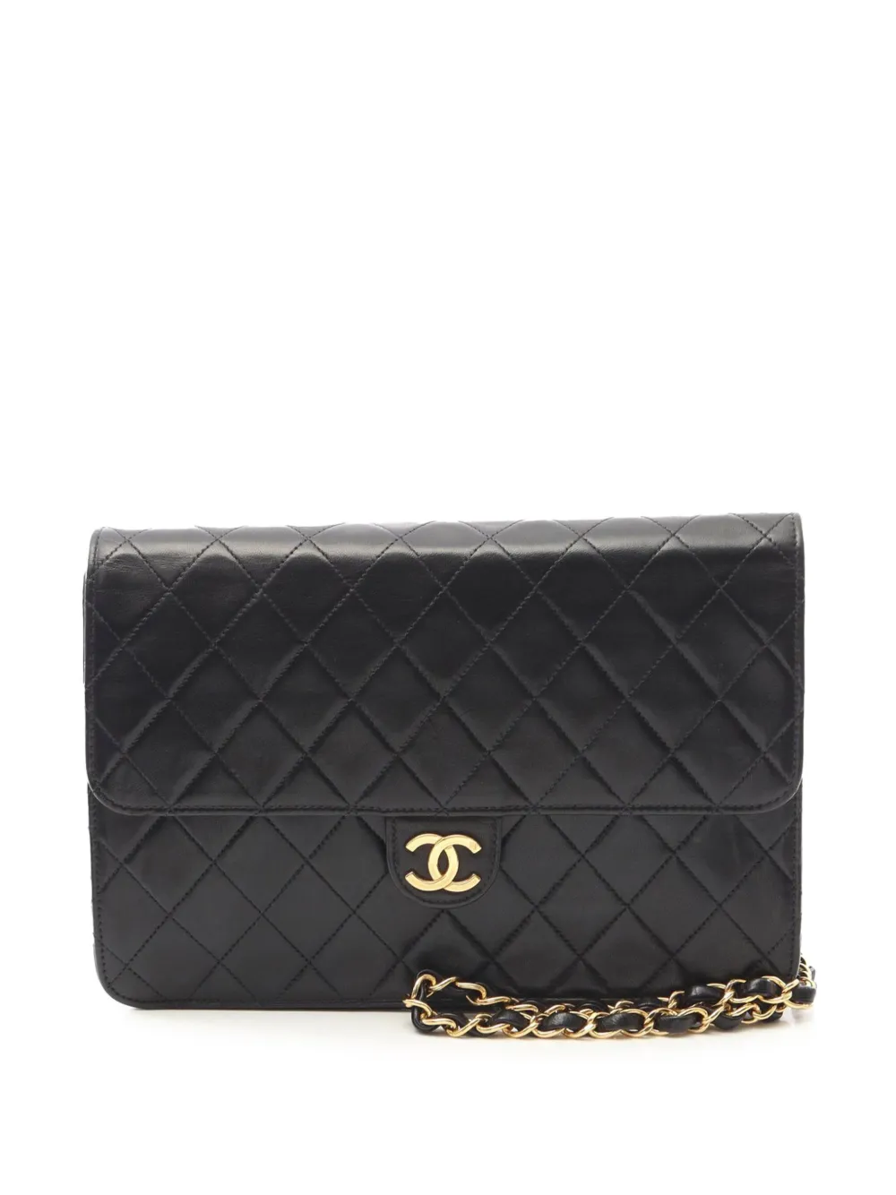 CHANEL Pre-Owned 1997-1999 Medium CC Quilted Lambskin Half Single Flap CHANEL Pre-Owned 1997-1999 Medium CC Quilted Lambskin Half Single Flap