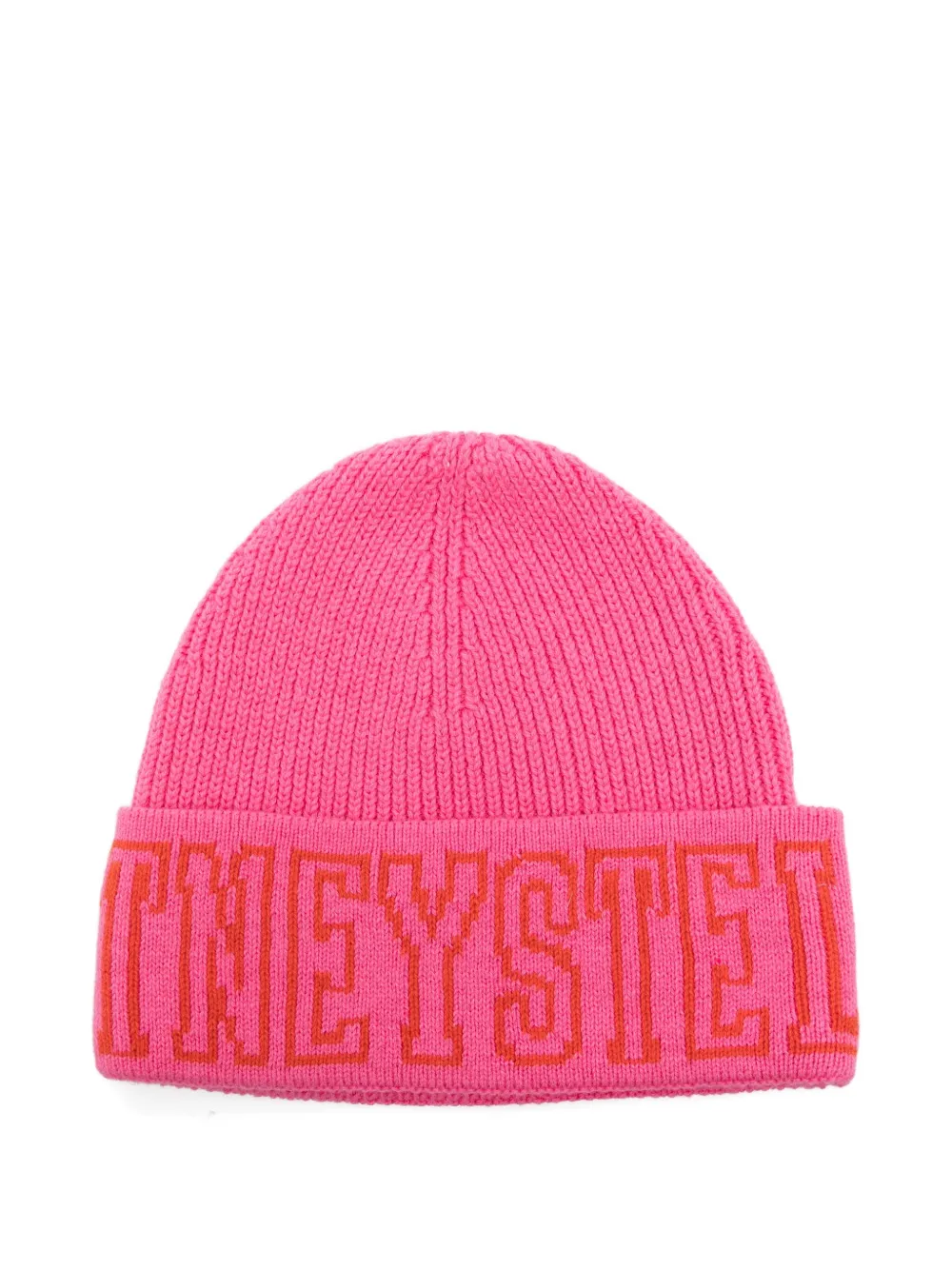 Stella McCartney Kids logo-detail beanie hat - Roze