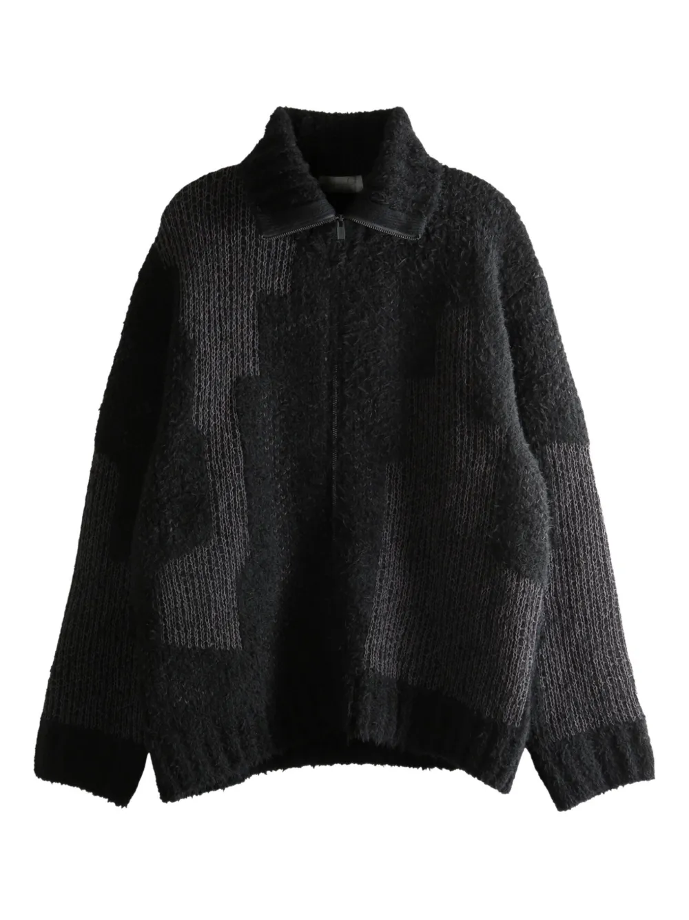 Yohji Yamamoto panelled zip-up coat | Grey | Image 1