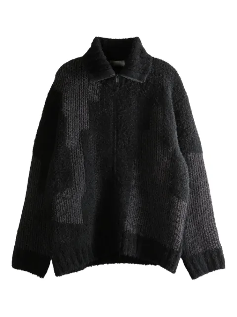 Yohji Yamamoto abrigo con paneles y cierre