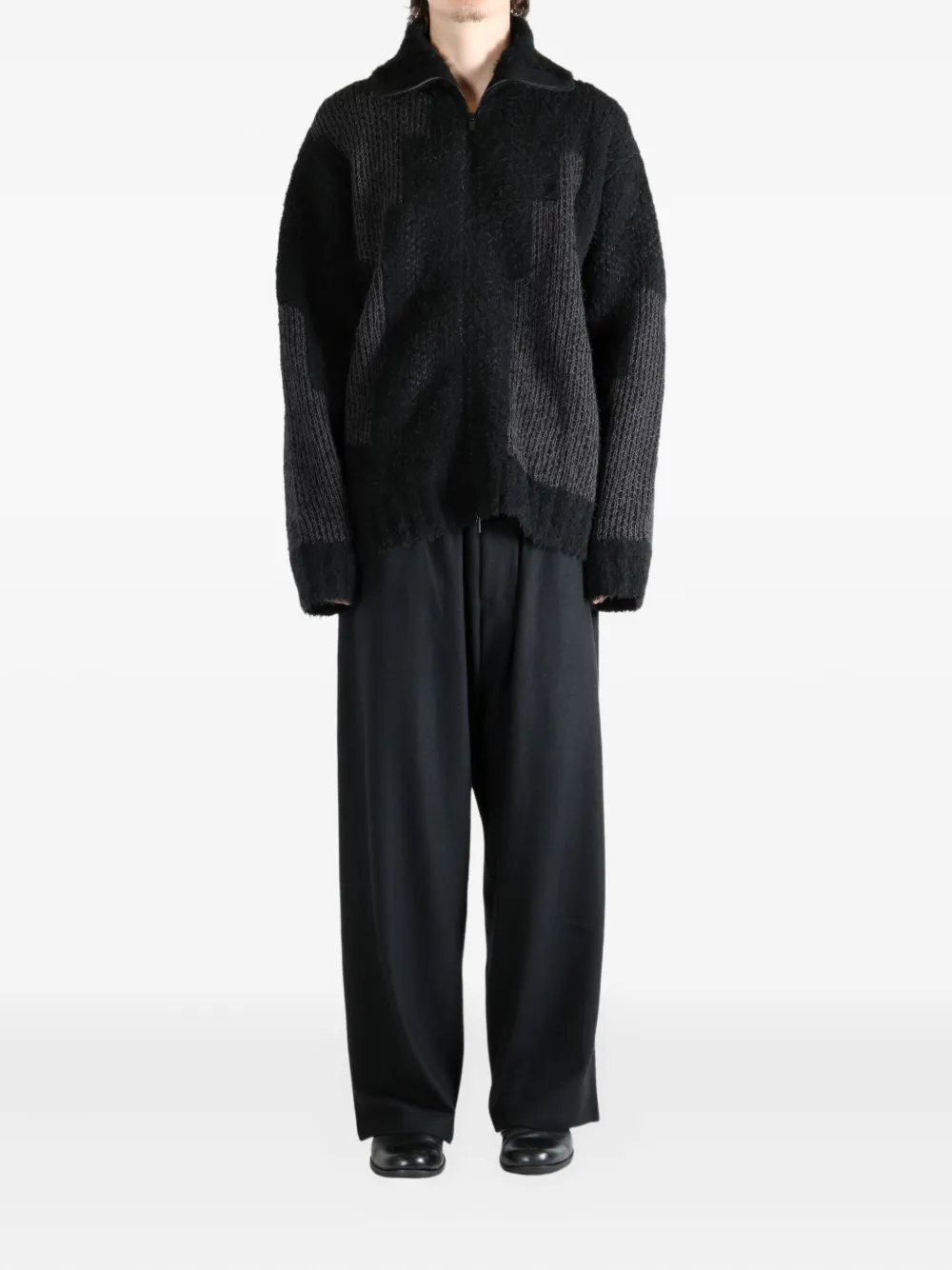 Yohji Yamamoto panelled zip-up coat | Single Breasted Coats | Image 2