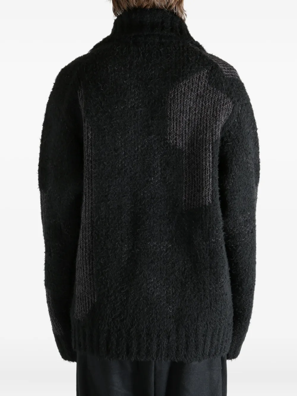Yohji Yamamoto Panelled Zip-up Coat In Black