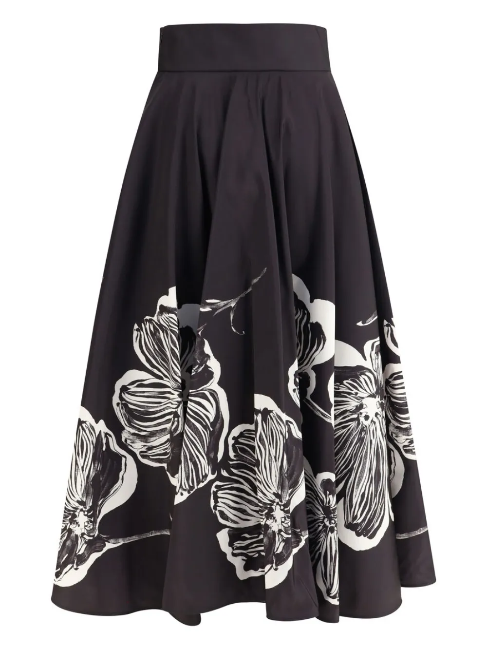 Sara Roka floral-print midi skirt - Nero
