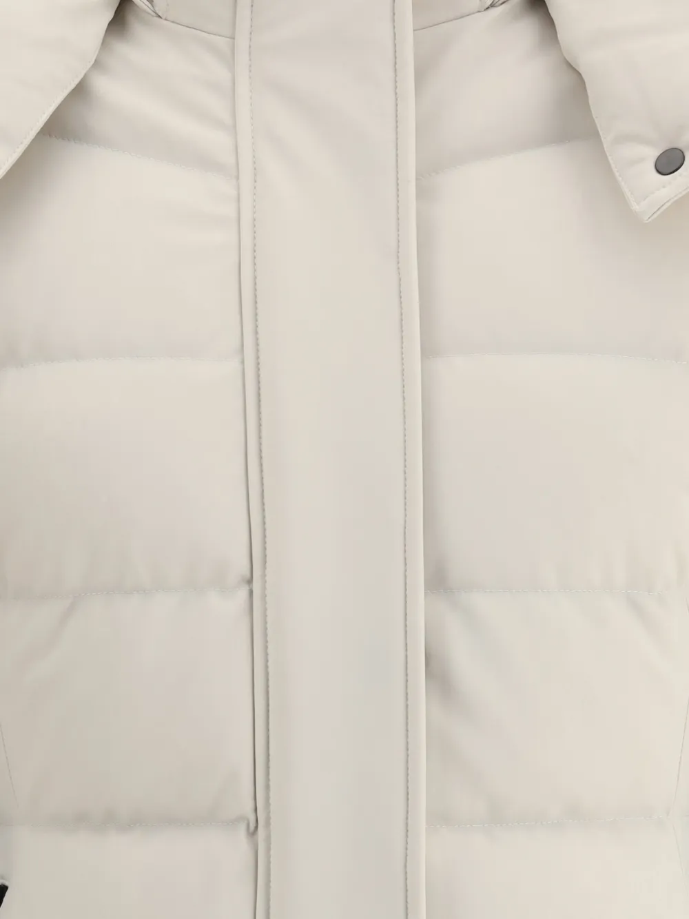 Moose Knuckles Quilted Padded Single-breasted Coat In Neutral