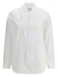 Sara Roka neck-tie shirt - White
