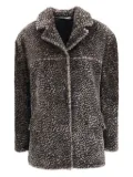 Salvatore Santoro leopard-print buttoned jacket - Black