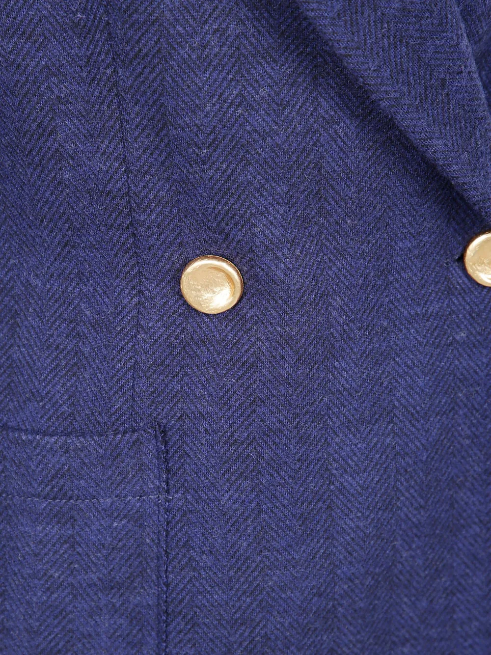Harris Wharf London Women Double Breasted Blazer With Shoulder Pads Patterned Moleskin In Blue