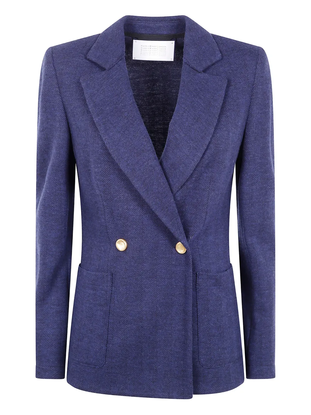 Harris Wharf London herringbone double-breasted jacket - ブルー Harris Wharf London herringbone double-breasted jacket - ブルー
