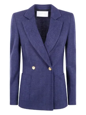 【Harris Wharf London 】ダブルコート　ネイビー　40IT HARRIS WHARF LONDON 21 A/W COLLECTION | well-made by MAIDENS
