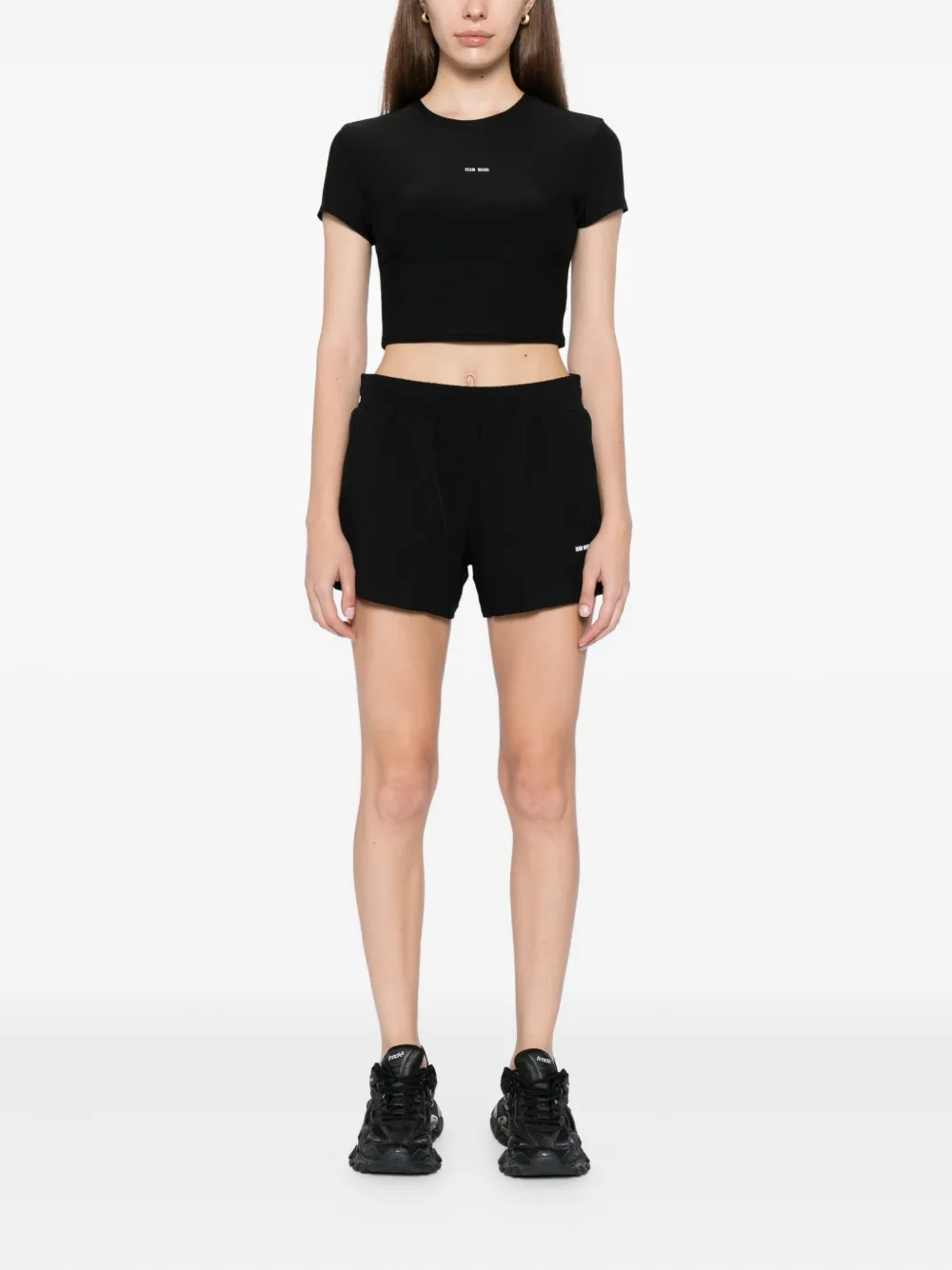Team Wang Design Logo-printed Performance Top In Animal Print