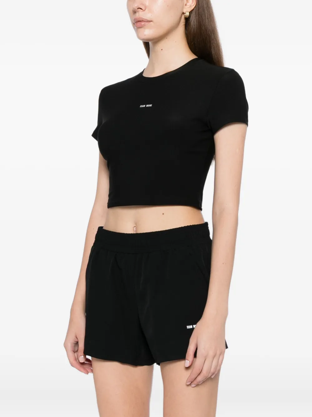 Team Wang Design Logo-printed Performance Top In Animal Print