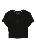 TEAM WANG design logo-printed performance top - Black