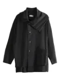 Yohji Yamamoto quilted-panelled coat - Black