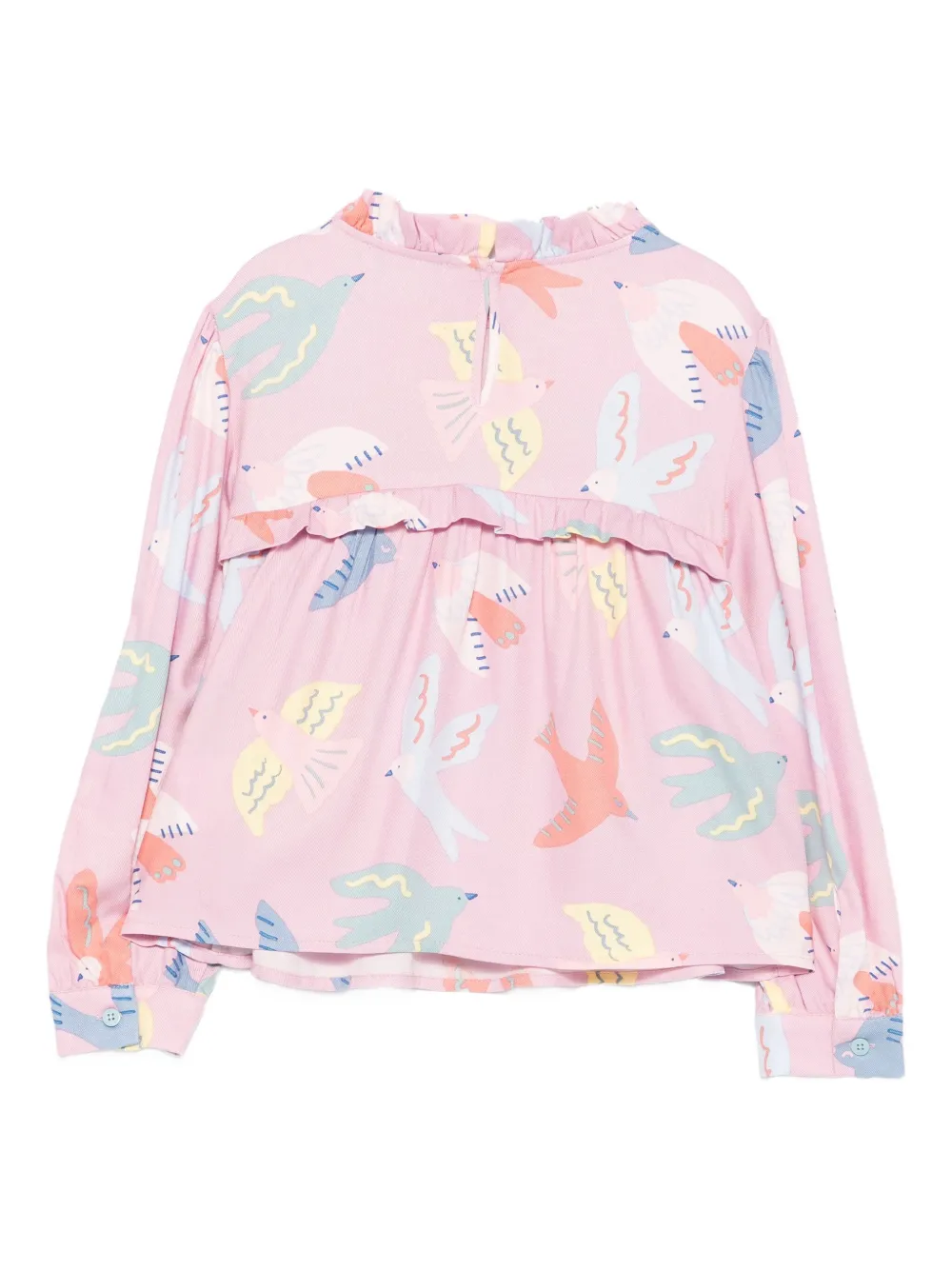 Stella McCartney Kids ruffled bird-print blouse | Girls Blouses | Image 2