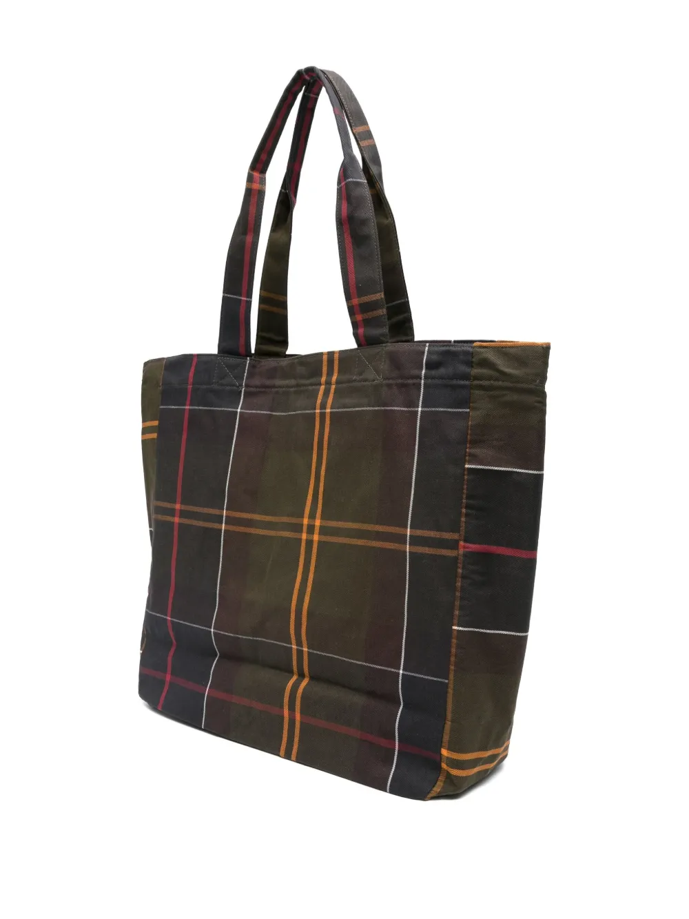 Barbour Geruite shopper Groen