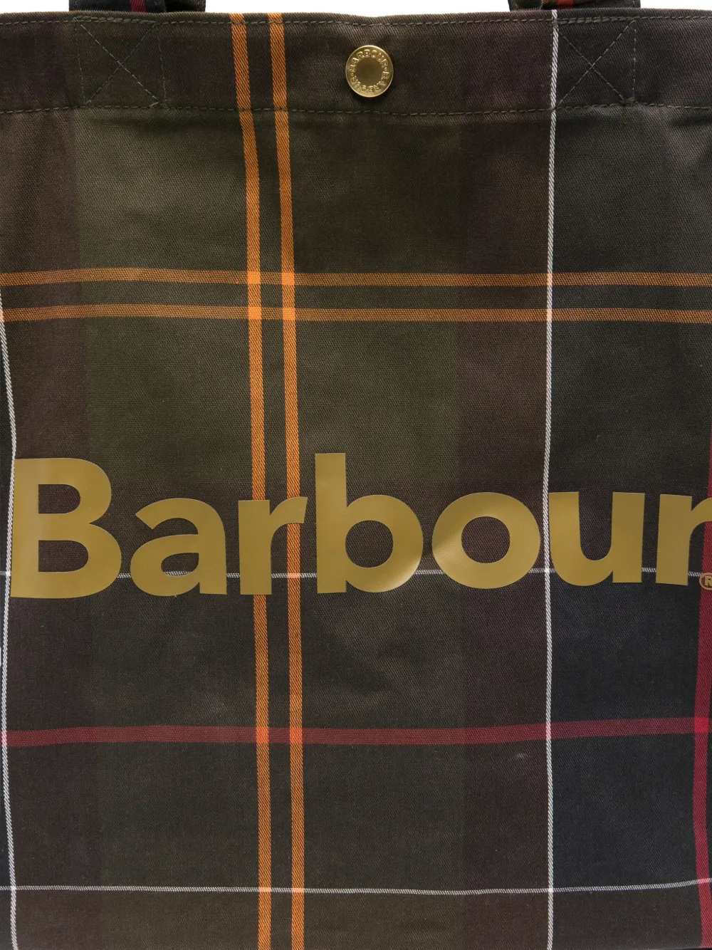 Barbour Geruite shopper Groen