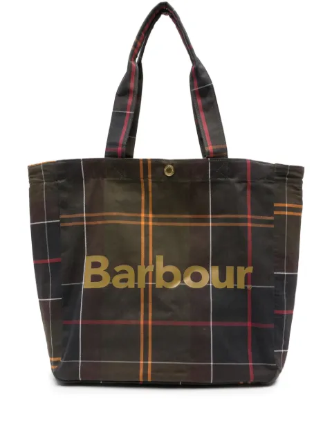 Barbour tote con motivo de cuadros tartán