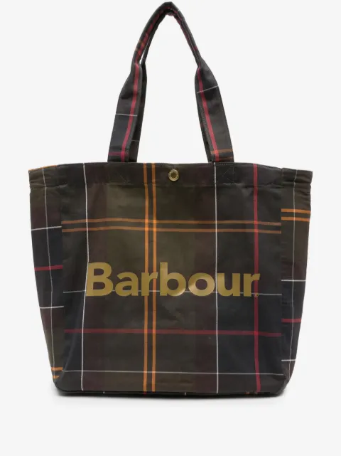 Barbour tartan-plaid tote bag