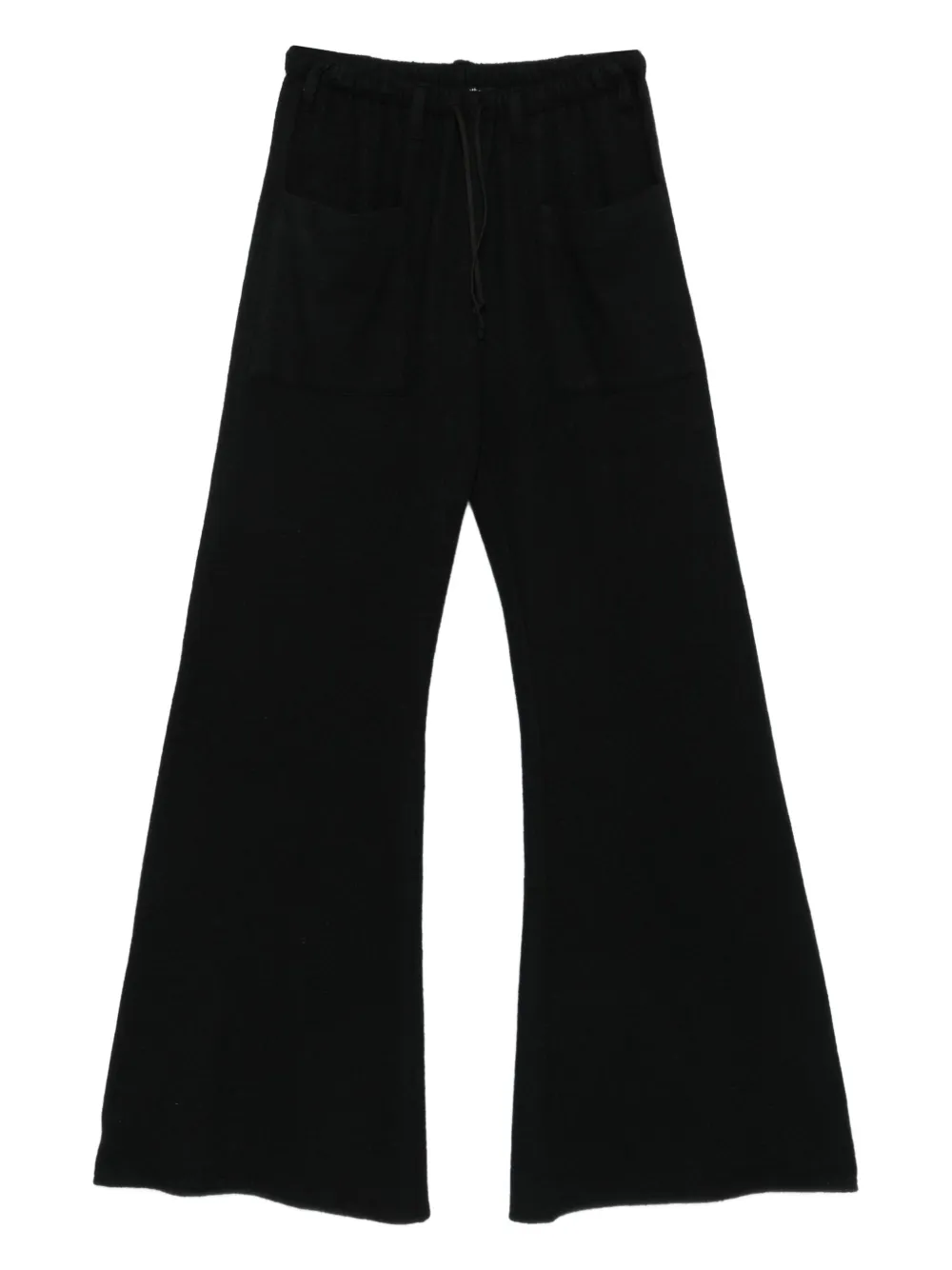 Hannes Roether drawstring-waist flared trousers | Black | Image 1
