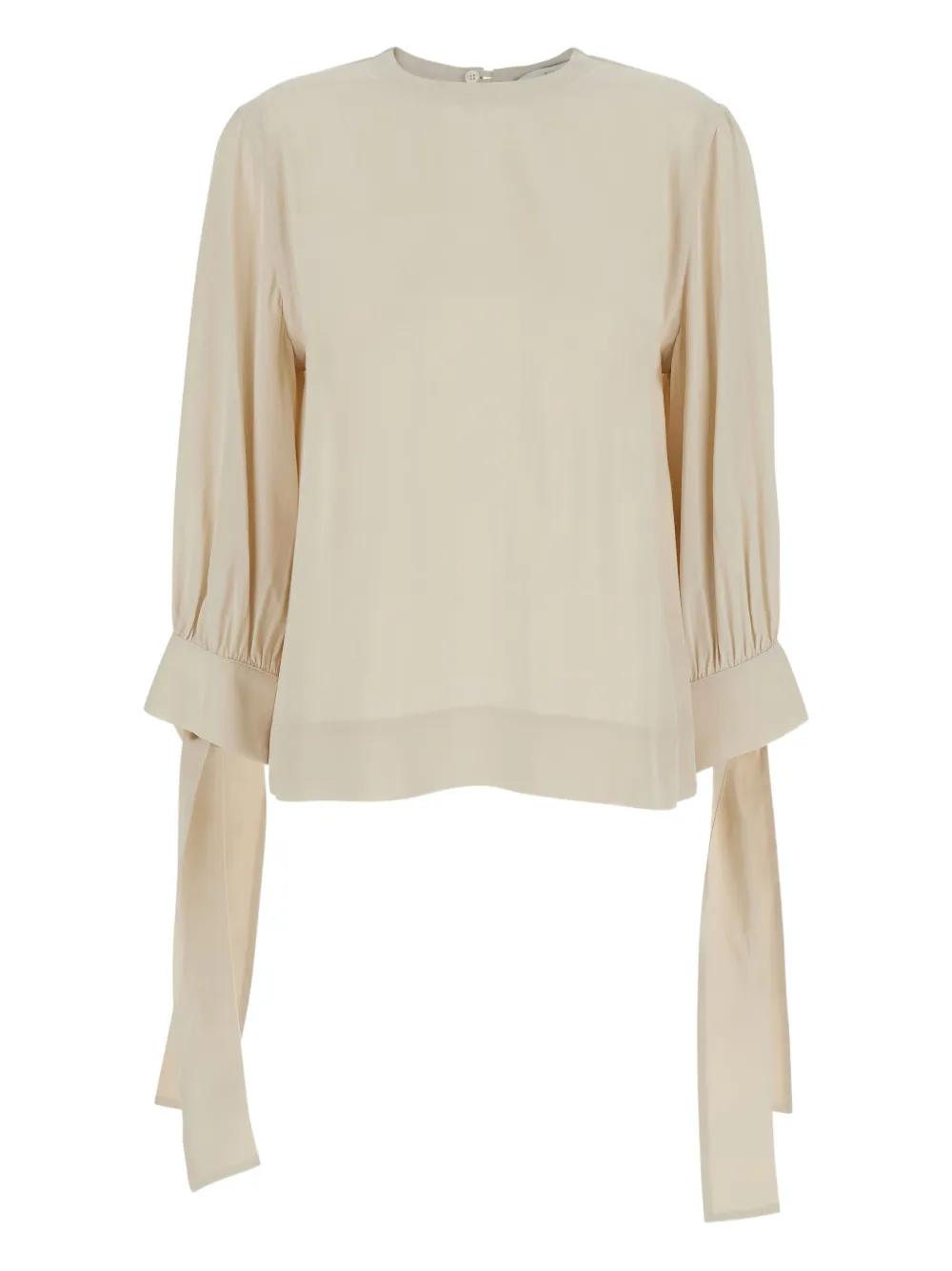 Tela balloon-sleeve tie-cuff blouse | Neutrals | Image 1