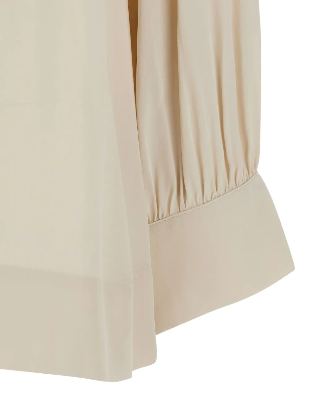 Tela Blouse met ballonmouwen en gestrikte cuffs Beige