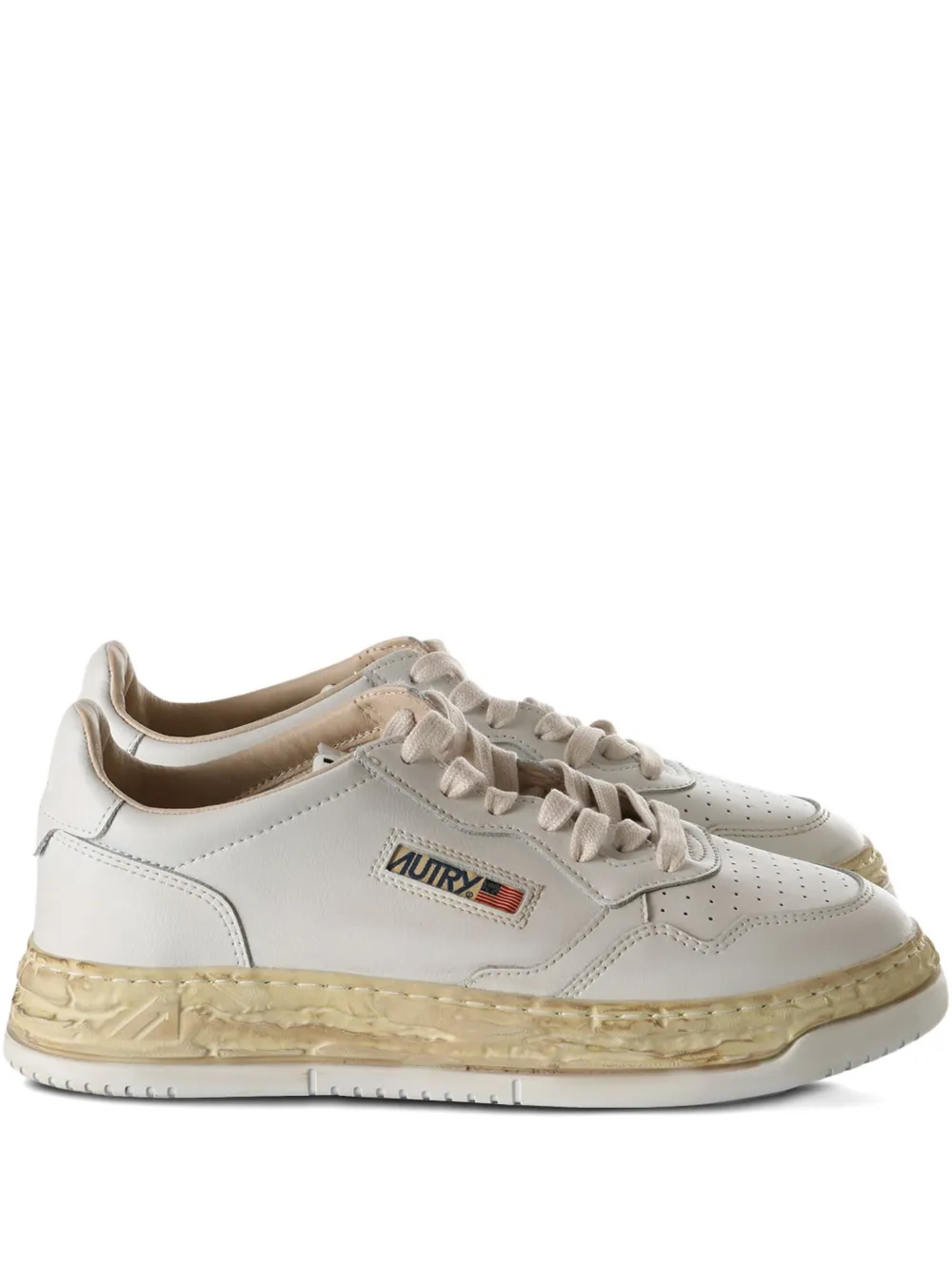 Maison MIHARA YASUHIRO x Autry perforated-leather sneakers White
