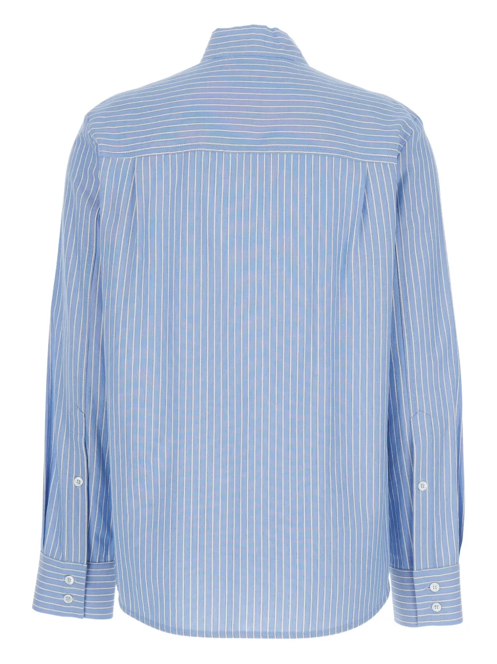Tela striped tie-neck shirt - Blauw