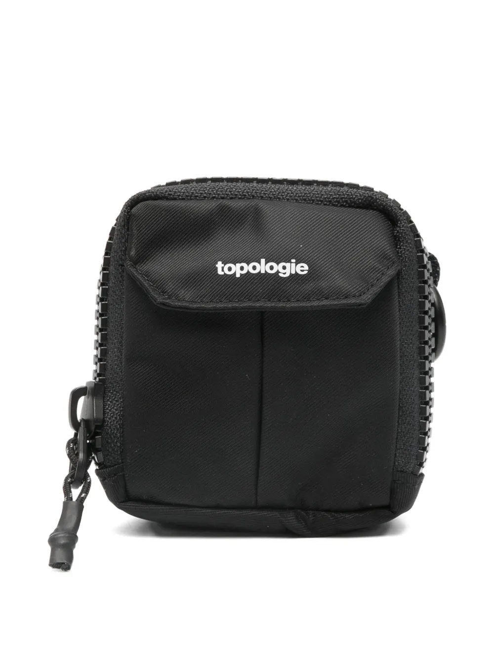 Topologie Mini Utility Sacoche Zip-pocket Keyring In Black