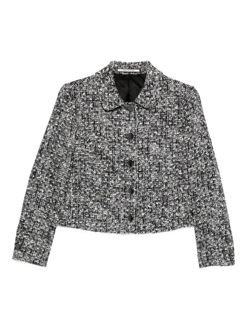 Tagliatore Idelle Cropped Tweed Jacket In Gold